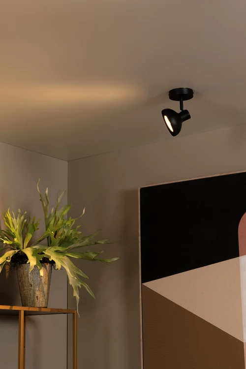 Lucide SENSAS - Spot plafond - 1xGU10 (ES111) - Noir - ambiance 1